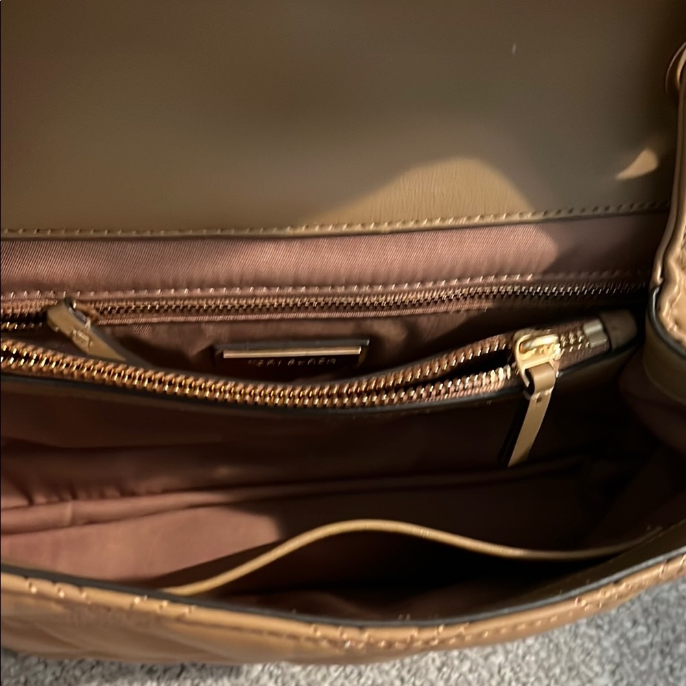 Tory Burch Brown and Gold Crossbody Bag with Quilted Design - Picture 10 of 10